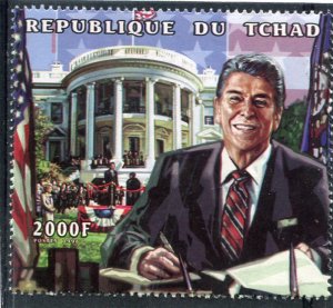 Chad 1998 RONALD REAGAN US President 1 value Perforated Mint (NH)