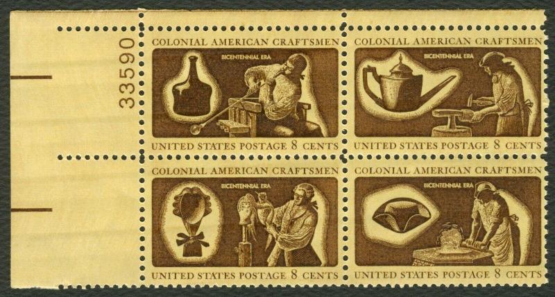 #1459a 8c Colonial American Craftsmen, Plate Block [33590 UL] *ANY 5=FREE SHIP**