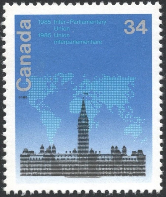 Canada SC#1061 34¢ 74th Conference of Inter-Parliamentary Union (1985) MNH