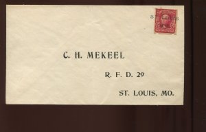 320A Brinkerhoff Type IIa Perfs Used on C.H. Meekel Stamp Dealer Cover (LV1418)