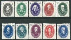 EAST GERMANY-1950 Science Acadamy Set Sg E20-29 UNMOUNTED MINT V20054