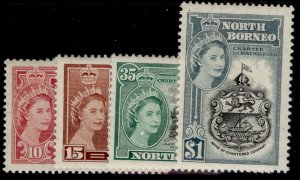 NORTH BORNEO QEII SG387-390, 1956 75th anniversary set, M MINT. Cat £13.