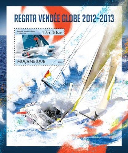 Regatta Vendee Sports Ships Boats Schiffe Sea Transport Mozambique MNH stamp set