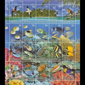 COCOS IS. 2006 - Scott# 344 Sheet-Marine Life NH