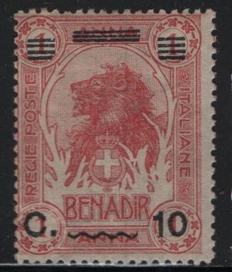 SOMALIA, 72, HINGED, 1926, SURCHARGED WITH BARS