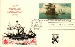 #UX101 Ark and Dove Maryland Postcard - Kenick Cachet – Aps