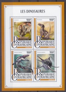 2016 Central African Republic 6630-6633KL Dinosaurs 16,00 €