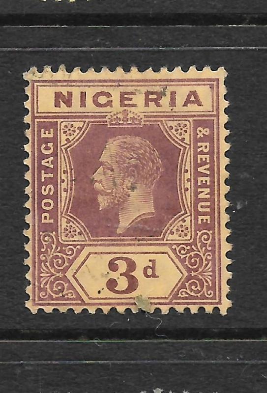  NIGERIA 1914-29  3d   KGV    FU   SG 5c