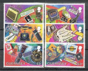 ZAYIX Guernsey 597-602 MNH Communications Radio Television 101623S108M