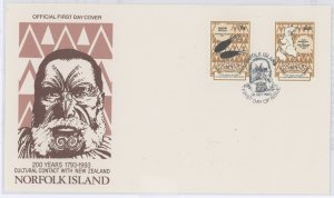 Norfolk Island 544-545 1993 New Zealand Cultural Contacts. U/A FDC.