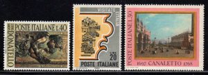 Italy #989,938,941~ 3 Different Stamps ~ Unused, LHM ~ 1966,1968