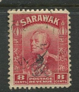 Sarawak -Scott 164 - Crown Overprint- 1947 - Used - Single 8c Stamp