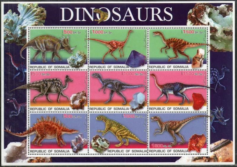 Somalia 2003 Dinosaurs Pre Historic Animals Mammoth Sheetlet