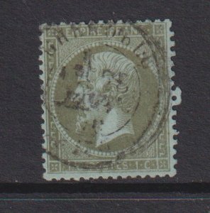 France  #22  used  1862  Napoleon  1c