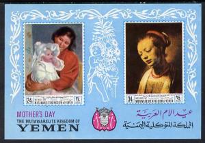 Yemen - Royalist 1968 Paintings (Mothers Day) imperf m/sh...