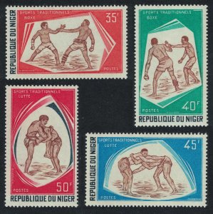 Niger Boxing Wrestling Traditional Sports 4v 1975 MNH SG#580-583