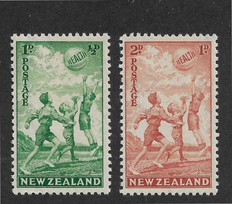 New Zealand Scott # B16-17 VF OG never hinged scv $ 32 ! nice colors ! see pic !