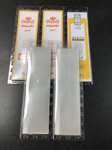 Prinz Scott Stamp Mount Clear (Pack of 15) (44x215mm) STRIP  Group Of 5 