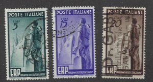 Italy  SC#515-517 Used F-VF SCV$22.25.....Nice Opportunity!