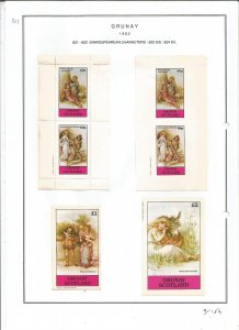 GRUNAY- 1982 - Shakespearean Characters - Sheets-Mint Light Hinged-Private Issue