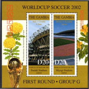 GAMBIA 2620-2643 MNH S/S SCV $110.00 BIN $66.00 WORLDCUP SOCCER