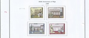 LATVIA - 1998 - Riga, 800th Anniv - Perf 4v Set - Mint Lightly Hinged