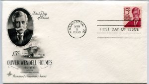 1288  15c   Oliver Wendell Holmes,  Art Craft First Day Cover