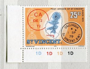 ST.VINCENT; 1979 early Post Office issue MINT MNH CORNER 25c. value