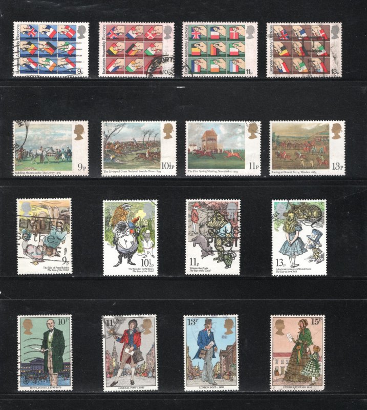 Great Britain #859-874  4 sets, VF, Used, Rowland Hill..PennyPostage ..2480554