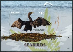 Mayreau Grenadines St Vincent Birds on Stamps 2015 MNH Seabirds Cormorant 1v S/S