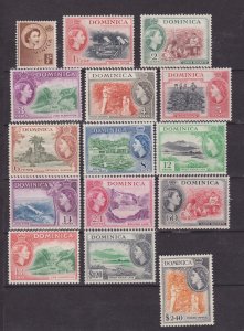 DOMINICA #142-156 agriculture economy FULL SET lightly hinged