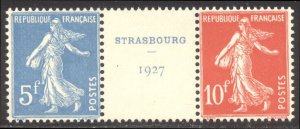 FRANCE #241a-b Mint NH - 1937 Strasbourg Pair