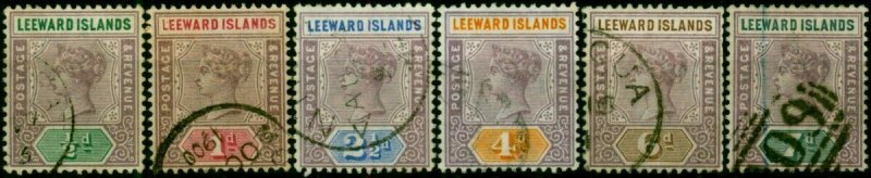 Leeward Islands 1890 Set of 6 to 7d SG1-6 Good Used