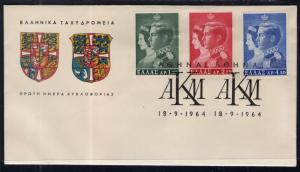 Greece 803-805 U/A FDC