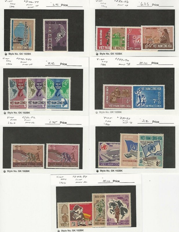 Vietnam, Postage Stamp, #276//297 Mint, 1966, JFZ