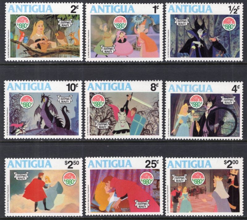 Antigua 592-600 Disney's MNH VF