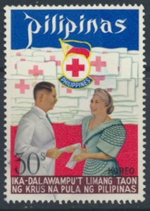 Philippines SC#  1180 Used Red Cross and Flag  see details & scans