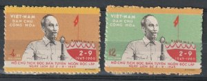 North Viet Nam - 1960 - Sc 132 - 133 - 15th Anniv National Day - MNH #2