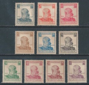 Wurttemberg #O136-45 MH King Wilhelm II