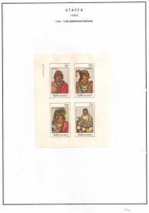 SCOTLAND - STAFFA - 1982 - American Indians #4 - Imperf 4v Sheet -MLH