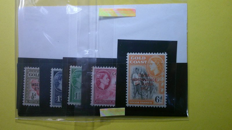 Ghana 1957 Overprints Scott# 148-159 Mint XF NH CPL set of 9