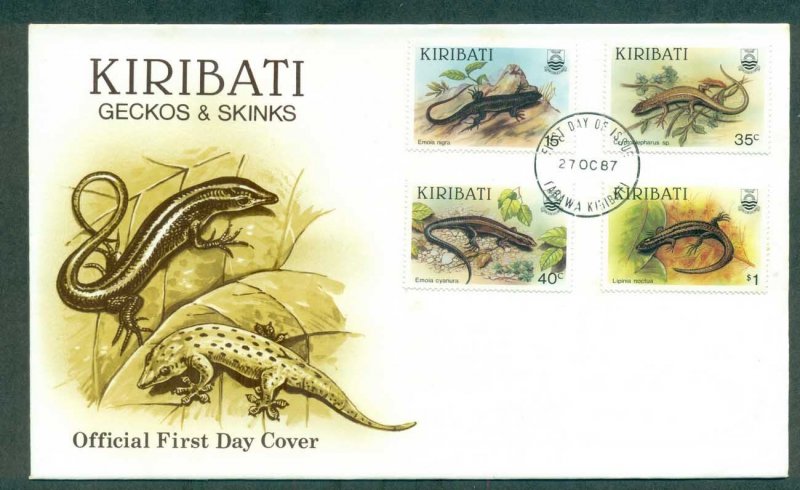 Kiribati 1986 Skinks FDC lot70943