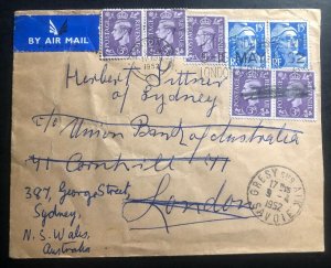 1952 Savoie France Airmail Cover To London England Forwarded To Australia