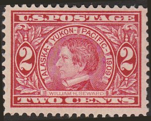 # 370 Mint Hinged Carmine William H. Seward