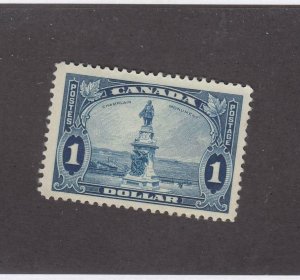 CANADA (MK3720) # 227 VF-MLH $1 1935 CHAMPLAIN STATUE /BLUE CAT VALUE $90