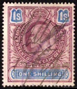 1903 Cape of Good Hope Revenue Duty Stamp 1 Shilling King Edward VII Used