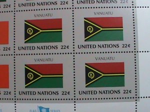 ​UNITED NATION-1987 SC#499-502 U. N. FLAGS SERIES MNH FULL SHEET- VERY FINE