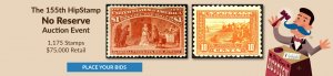 The 155th HipStamp No Reserve Auction Event