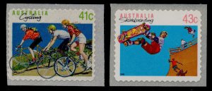 Australia 1185-6 MNH Sports, Cycling, Skateboarding