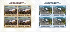 TOGO - 2015 - Lome International Airport - Perf 2 x 4v Sheets- Mint Never Hinged